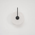 CelesteLume Alabaster LED Disc Sconce with Black Arm