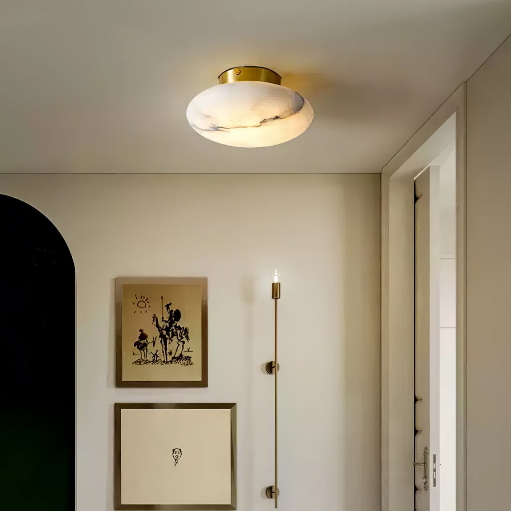 Luz de Pared LuminaVeil Alabastro para Interiores Elegantes