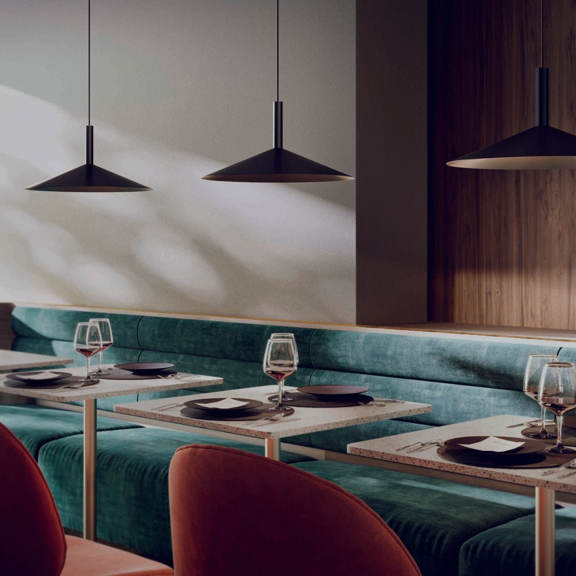 Lampa wisząca Lumenix w kształcie stożka do nowoczesnych wnętrz miękkie światło