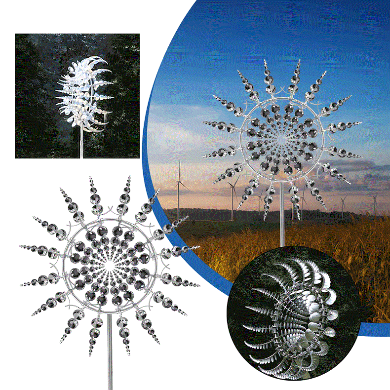 Anti Rust Kinetic Metal Wind Spinner Garden Decor Outdoor