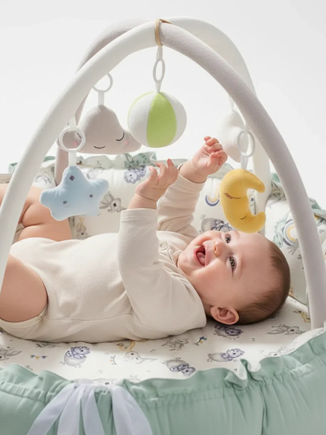 2-in-1 Play Mat and Sensory Arch – Floor Gym for Baby's First Year