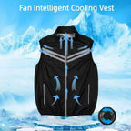 Cooling vest with fan for pleasant summer comfort