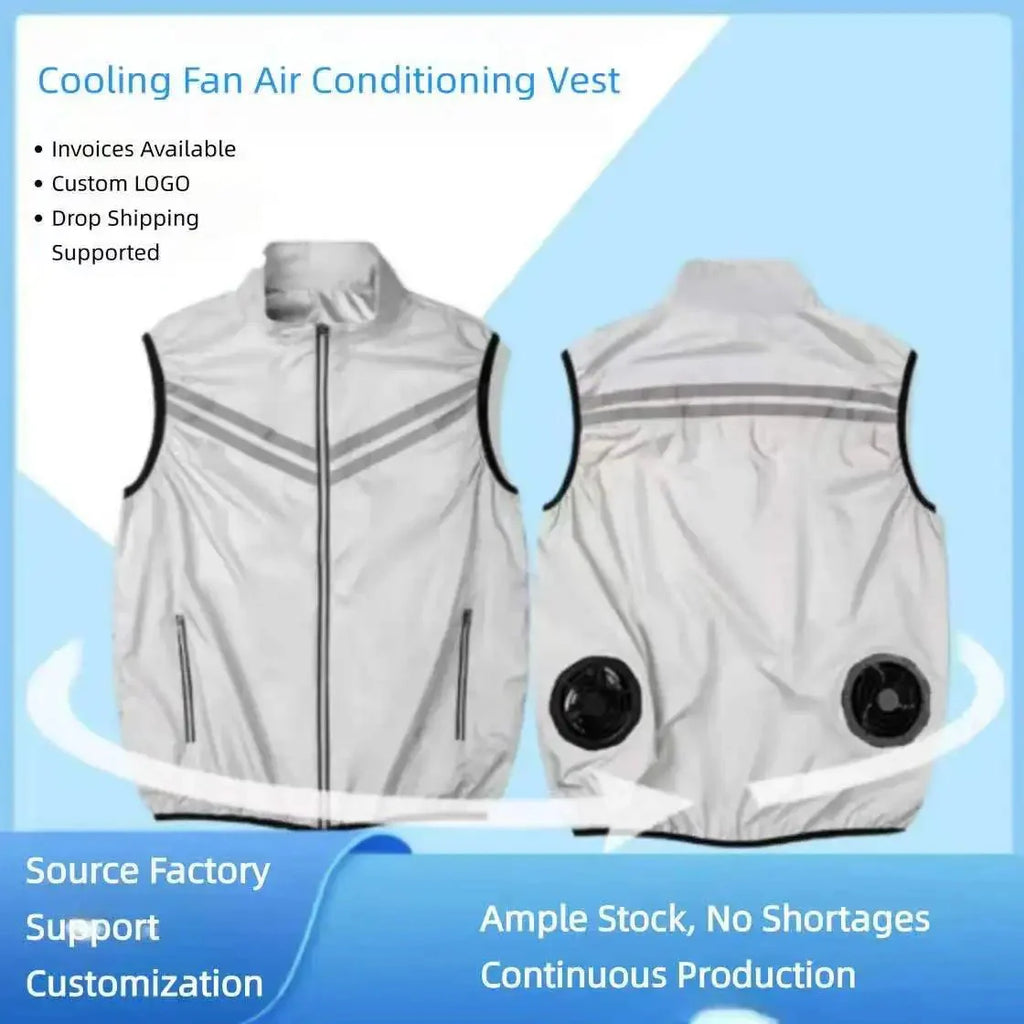 Cooling vest with fan for pleasant summer comfort