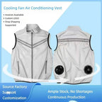 Cooling vest with fan for pleasant summer comfort