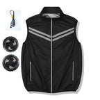 Cooling vest with fan for pleasant summer comfort
