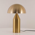 Atollo | Lunaro rzeźbiarska metalowa lampa stołowa w stylu włoskim