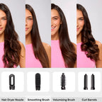 Five-Attachment Hair Dryer Styler For Drying, Smoothing, Curling And Volume