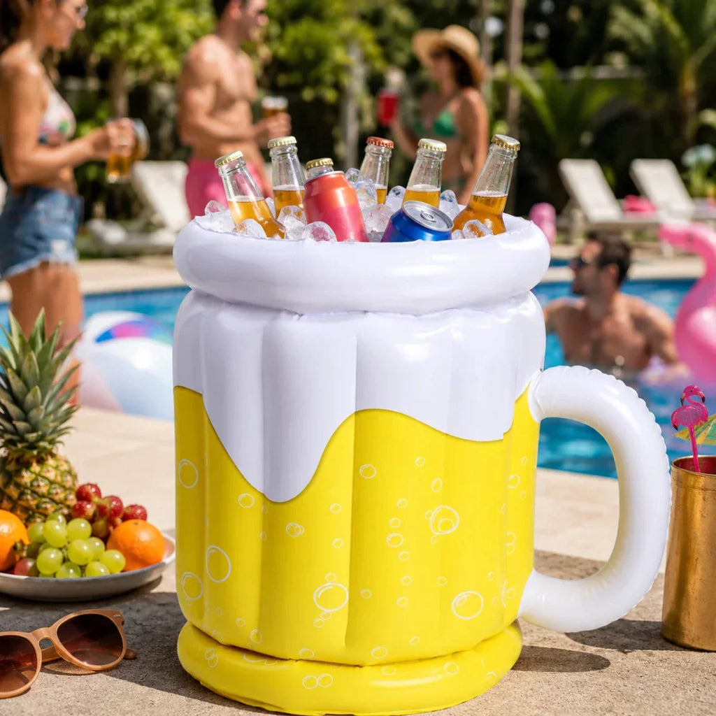 Inflatable Beer Mug Ice Bucket for Chilled Drinks at Any Party