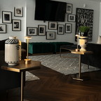 LumaNova 金色 LED 台灯 适用于客厅和卧室，柔和暖光