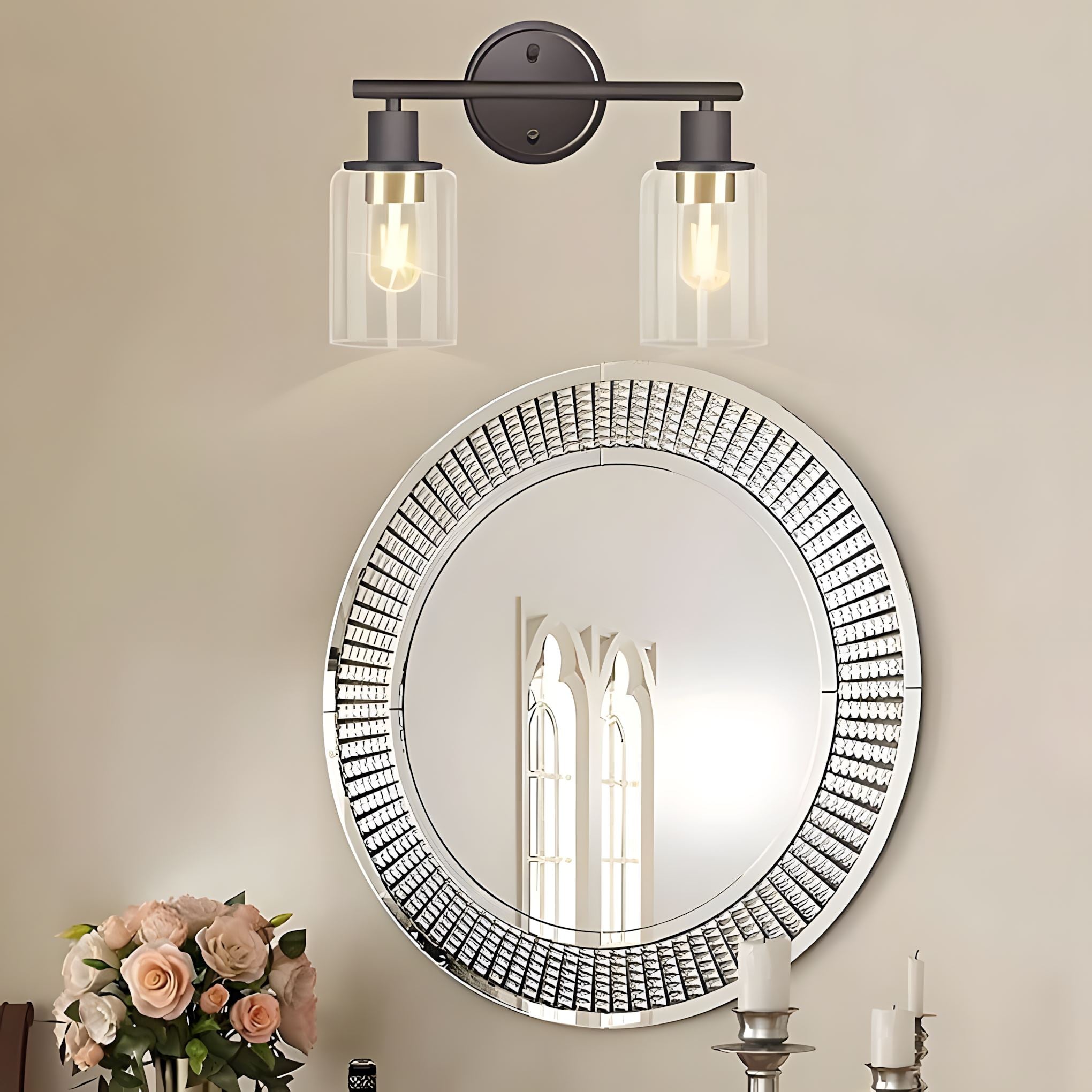 EclipseGlow Stilfuld Elegant Klar Glas Væglampe Lysarmatur