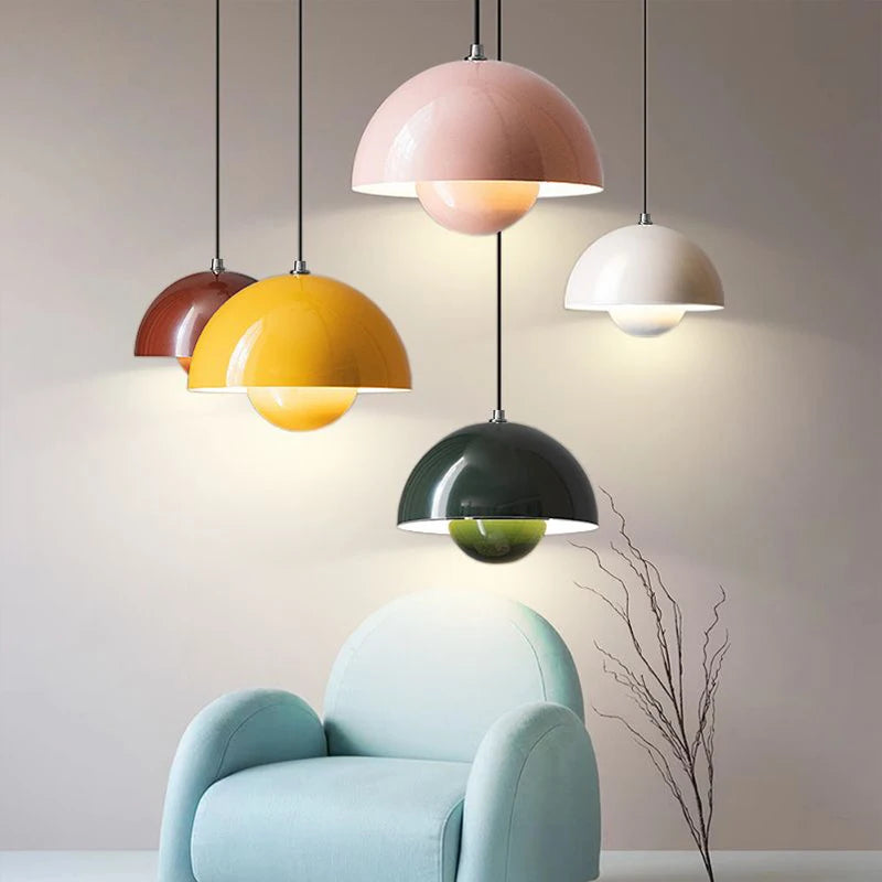 Kirrea V2 LED Pendant Light With Flower Pot For Scandi Bedroom