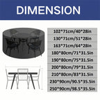 Funda redonda impermeable y resistente a los rayos UV Vellor para muebles de exterior