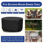 Funda redonda impermeable y resistente a los rayos UV Vellor para muebles de exterior