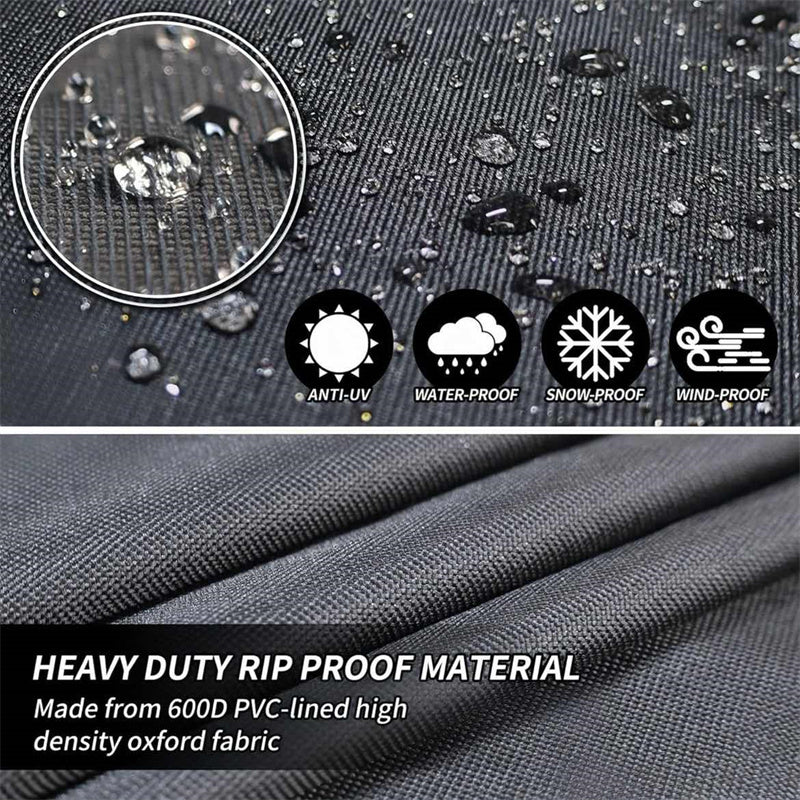 Funda redonda impermeable y resistente a los rayos UV Vellor para muebles de exterior