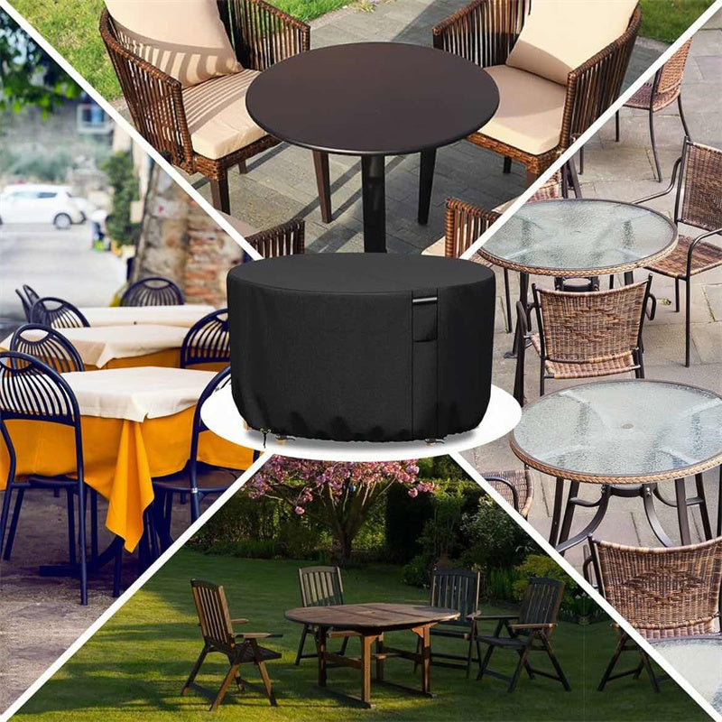Funda redonda impermeable y resistente a los rayos UV Vellor para muebles de exterior