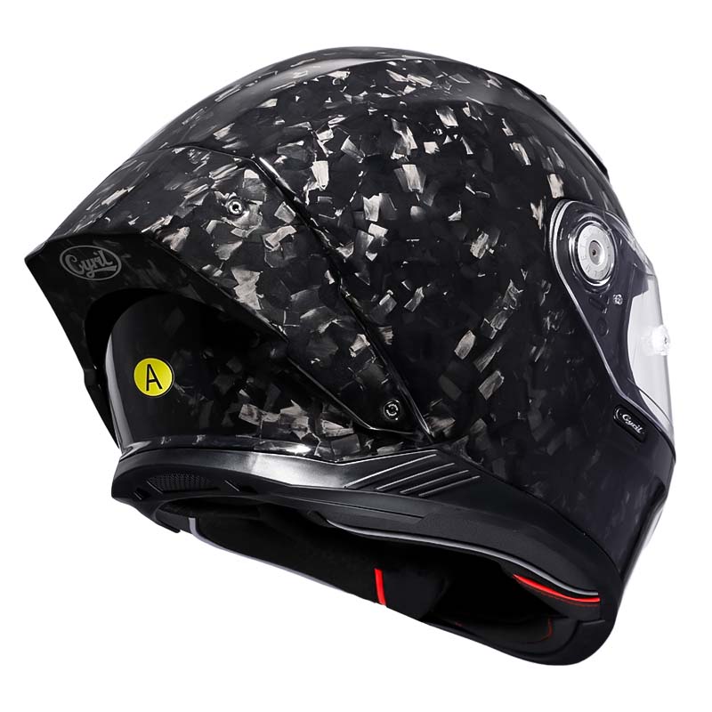 Casco de Fibra de Carbono para Ciclistas, Diseño Integral Ligero, Aprobado por DOT y ECE