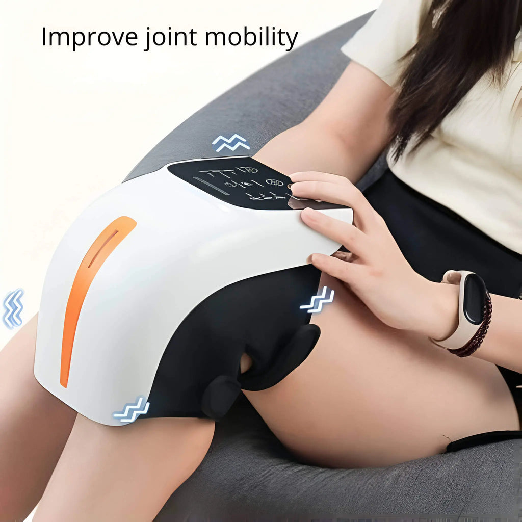 جهاز تدليك الركبة مع وسادة هوائية للعجن، علاج حراري، وضوء أحمر للاستخدام المنزلي