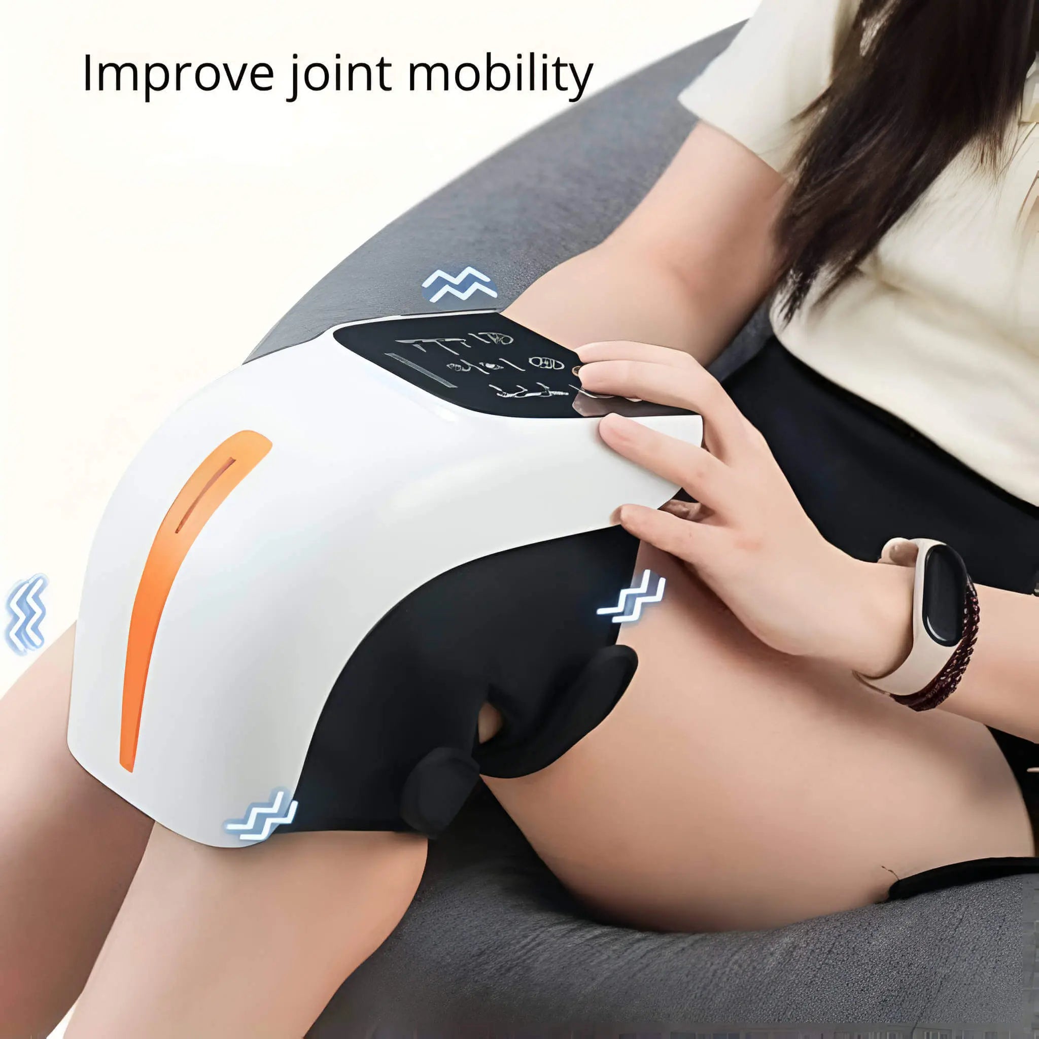 جهاز تدليك الركبة مع وسادة هوائية للعجن، علاج حراري، وضوء أحمر للاستخدام المنزلي
