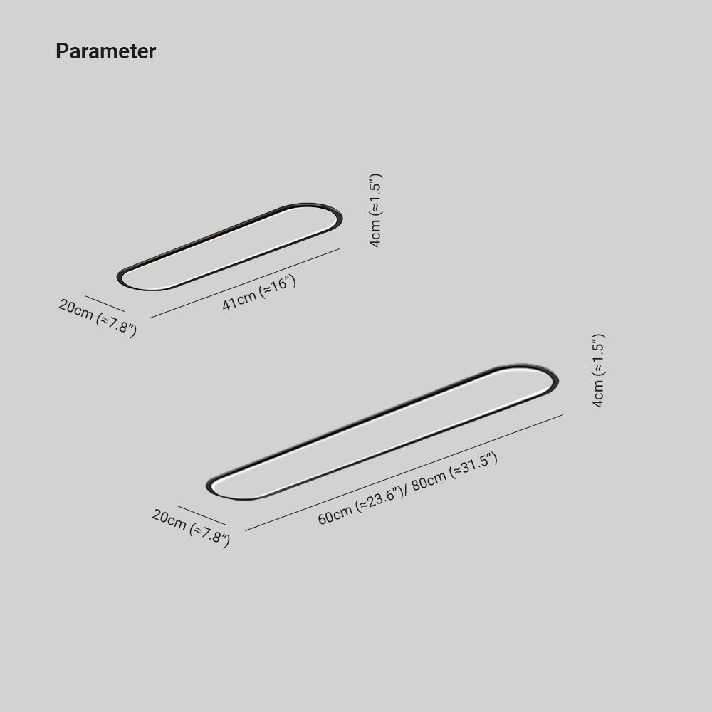 NovaOval Slanke Ovale Plafondlamp voor Woonkamers en Huizen