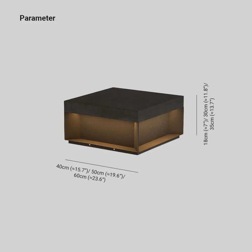 オーレオン ソーラーポストライト モダン スクエア 屋外パティオ用