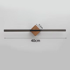 NovaBath Håndklædeholder med Messingstang, Akryl og Træbeslag