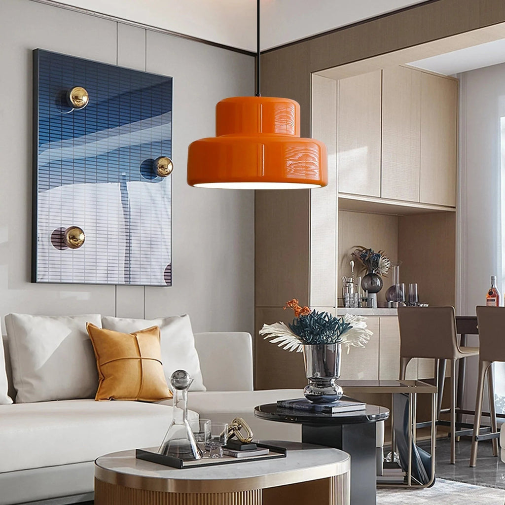 AuroraOrbit Orange Bauhaus Pendellampe til Spisestue
