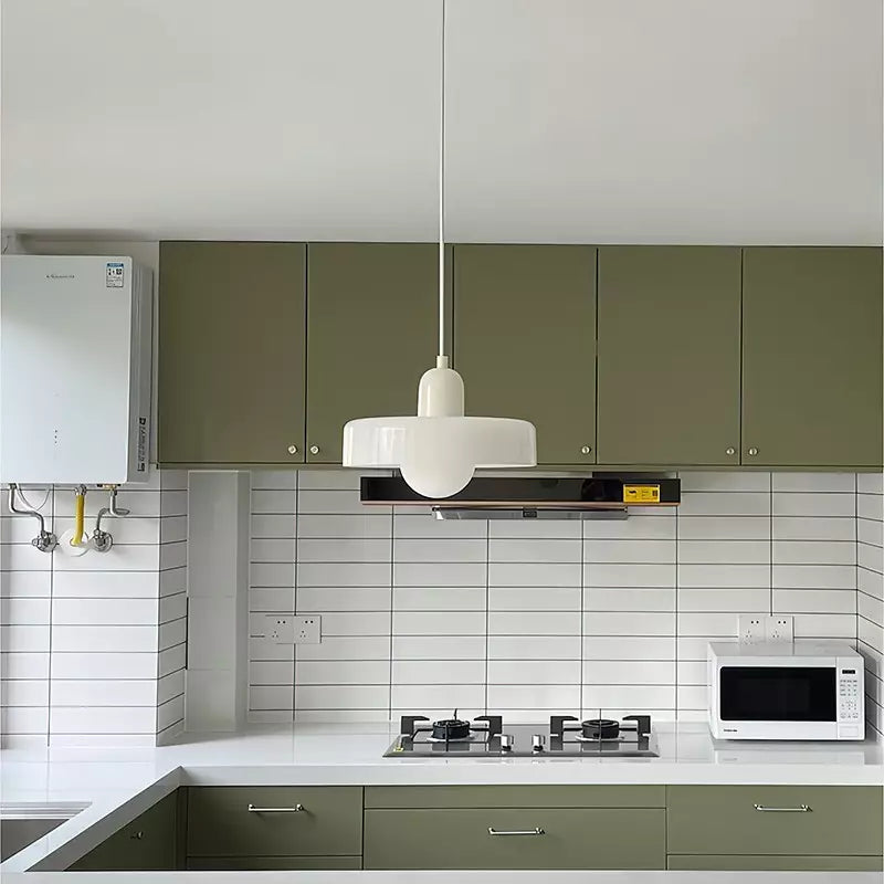 Lámpara colgante de vidrio Liora Bauhaus con ajuste de altura