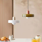 Lámpara colgante de vidrio Liora Bauhaus con ajuste de altura