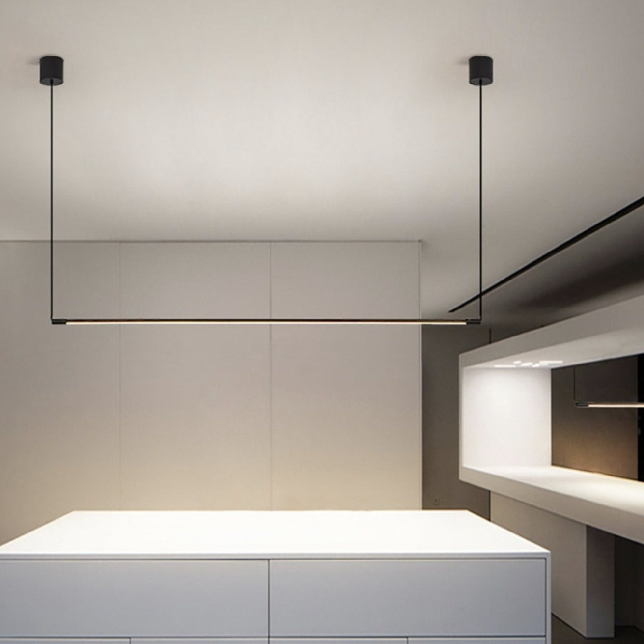 Lámpara colgante de vidrio Solara con iluminación LED de lujo