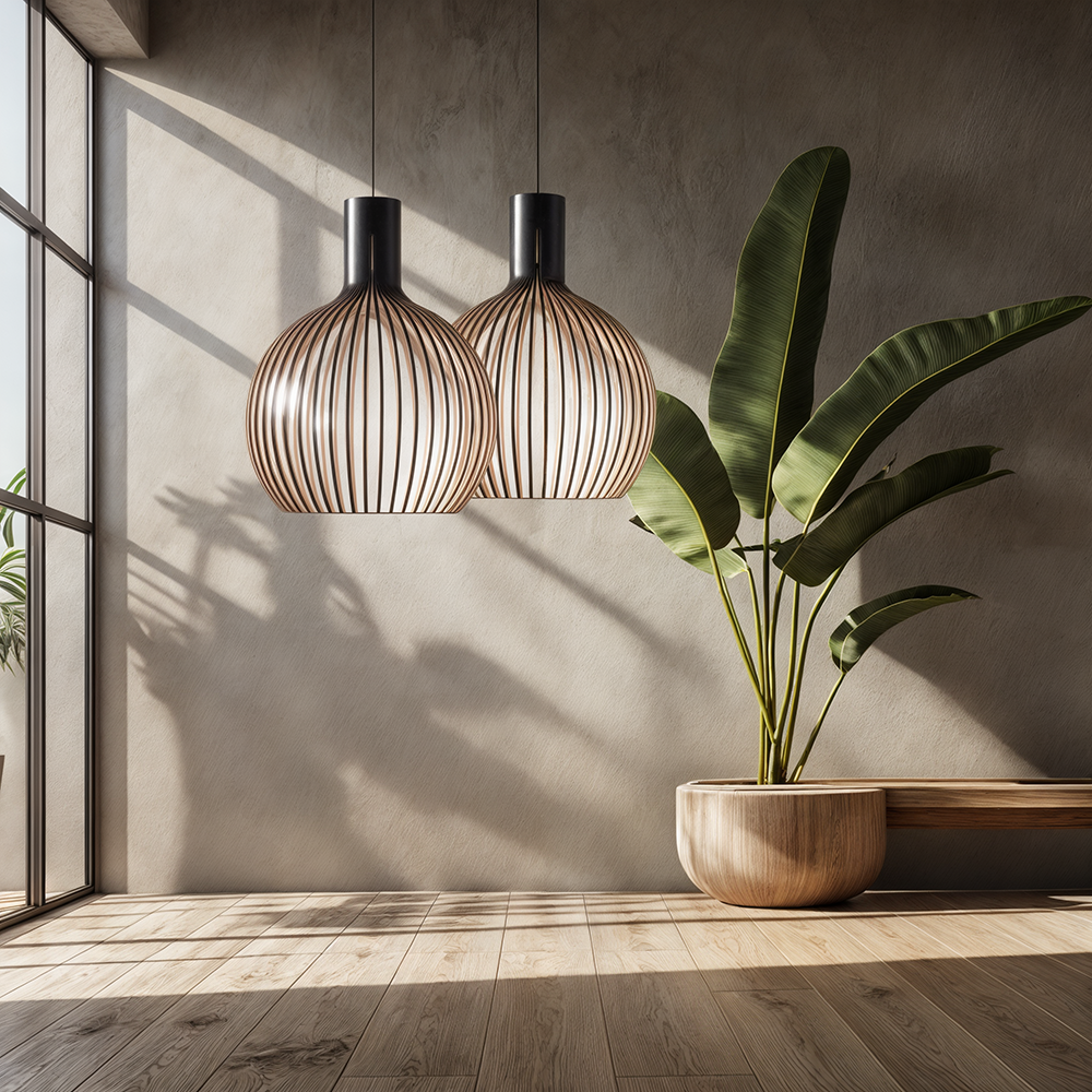FjordLoom trebur hengelampe med justerbar ledning