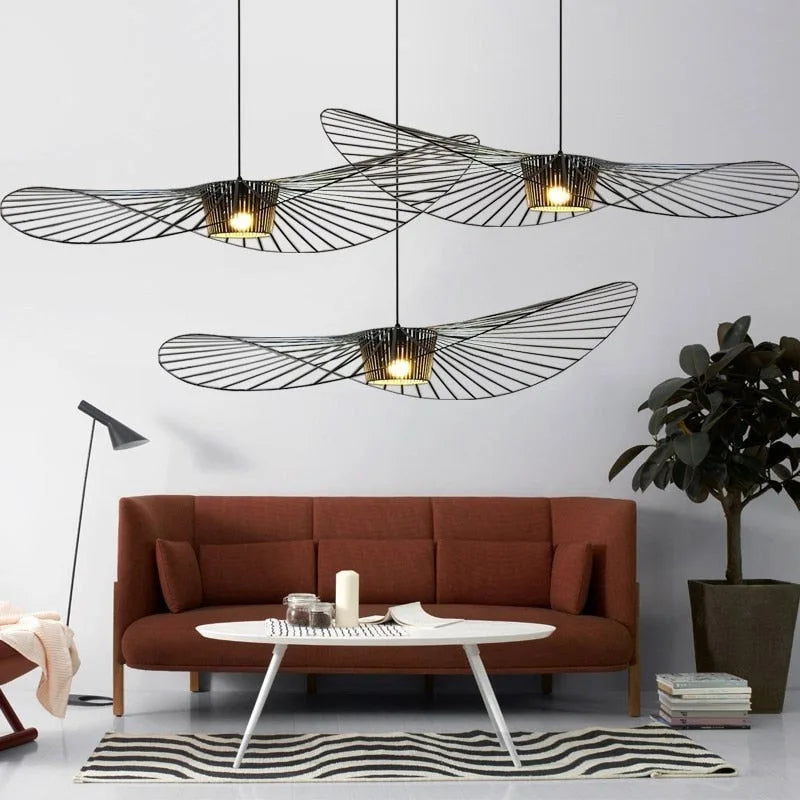 Aurelin Matte Black Hat Pendant Light Ceiling Lamp