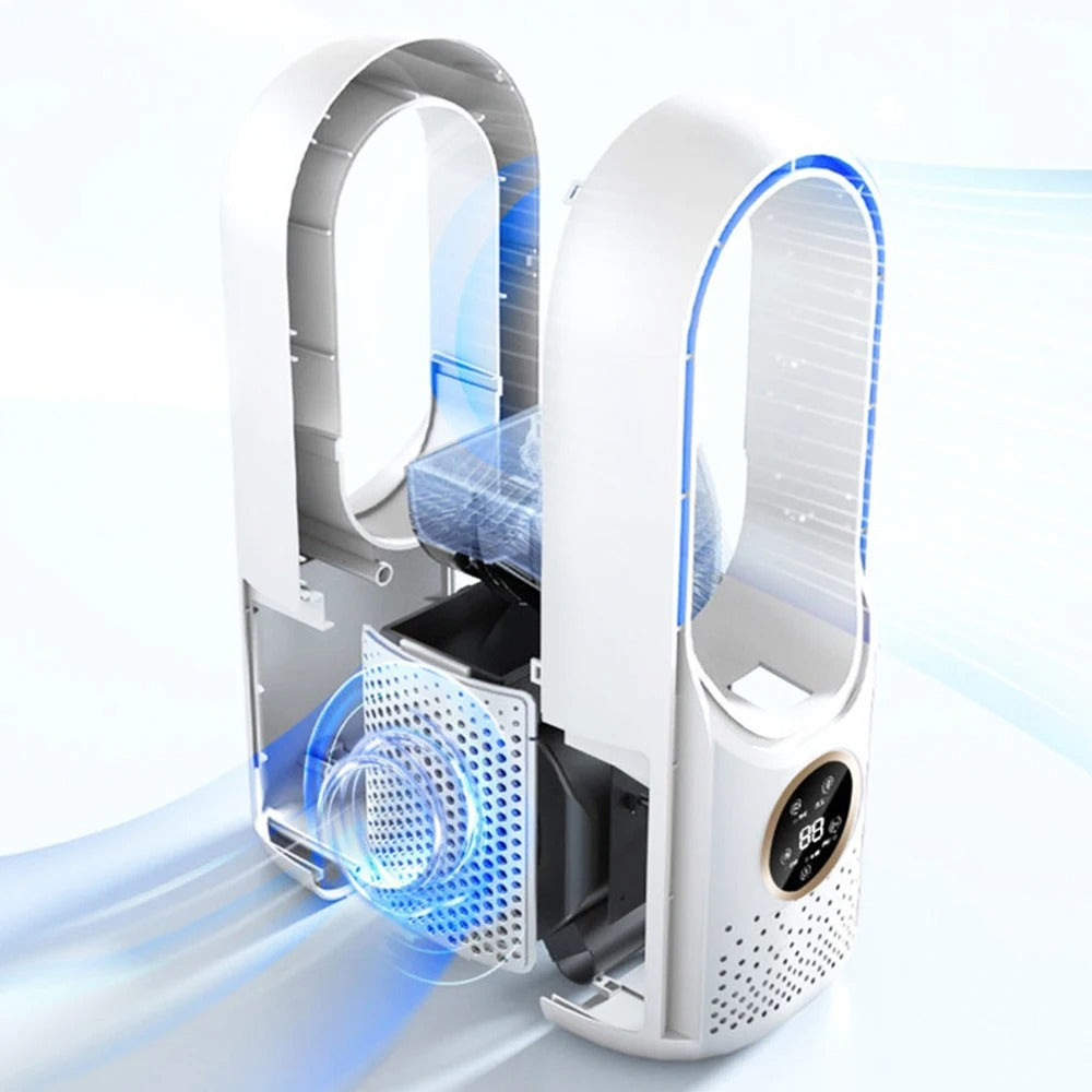 Bladeless Portable Air Conditioner | Ultra-Quiet, Ergonomic Design & Ideal for Home and Office Use