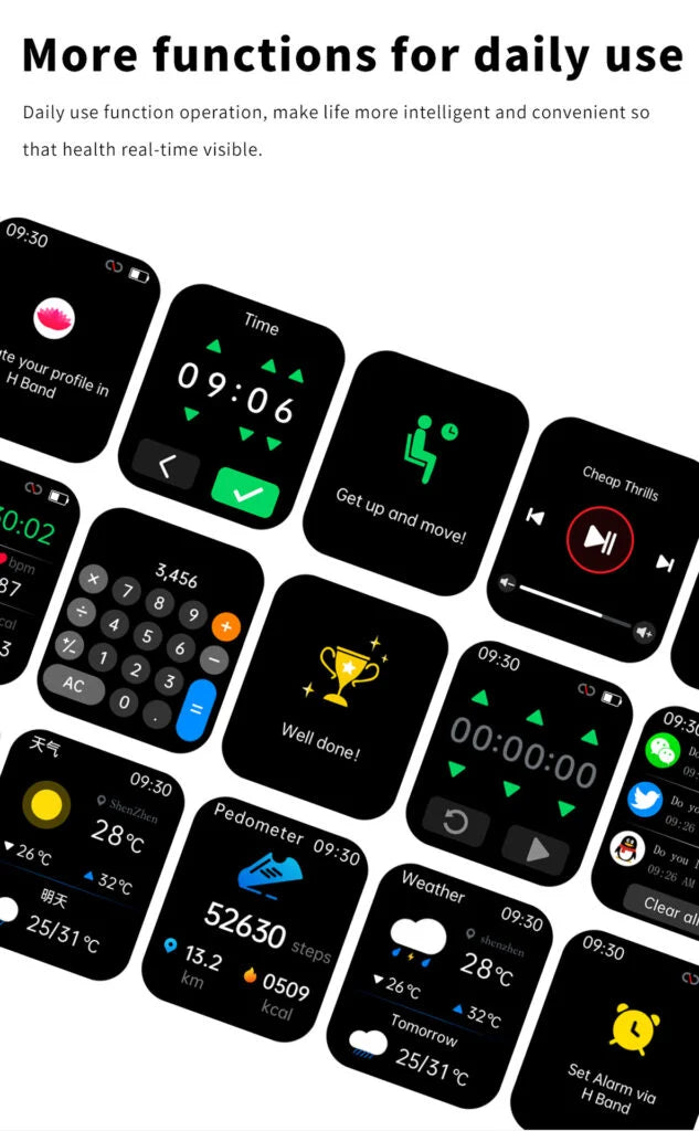 LumenSense Helseklokke Ikke-invasiv sanntids glukosemåling med pulsmåling