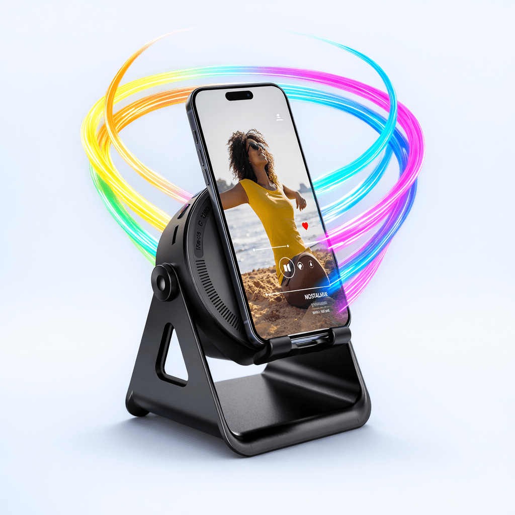 Phone Stand Bluetooth Speaker Power Bank With Induction Charging