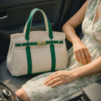 Premium canvas shopper with reinforced steel details