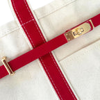 Premium canvas shopper with reinforced steel details