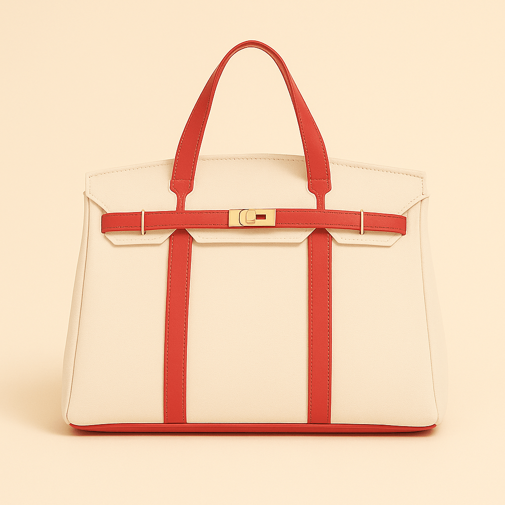 Premium canvas shopper with reinforced steel details
