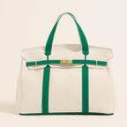 Premium canvas shopper with reinforced steel details