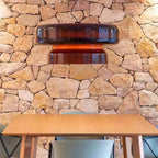 Nyara Blæst Glas Pendel Lampe med Organisk Form Design