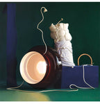 Nyara Blæst Glas Pendel Lampe med Organisk Form Design