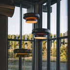 Nyara Blæst Glas Pendel Lampe med Organisk Form Design