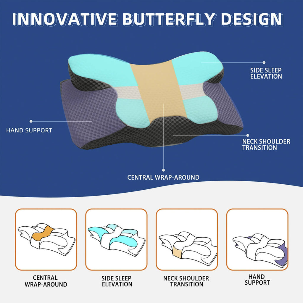 SomniCurve Nakkepude i Hukommelsesskum med Kølende Betræk
