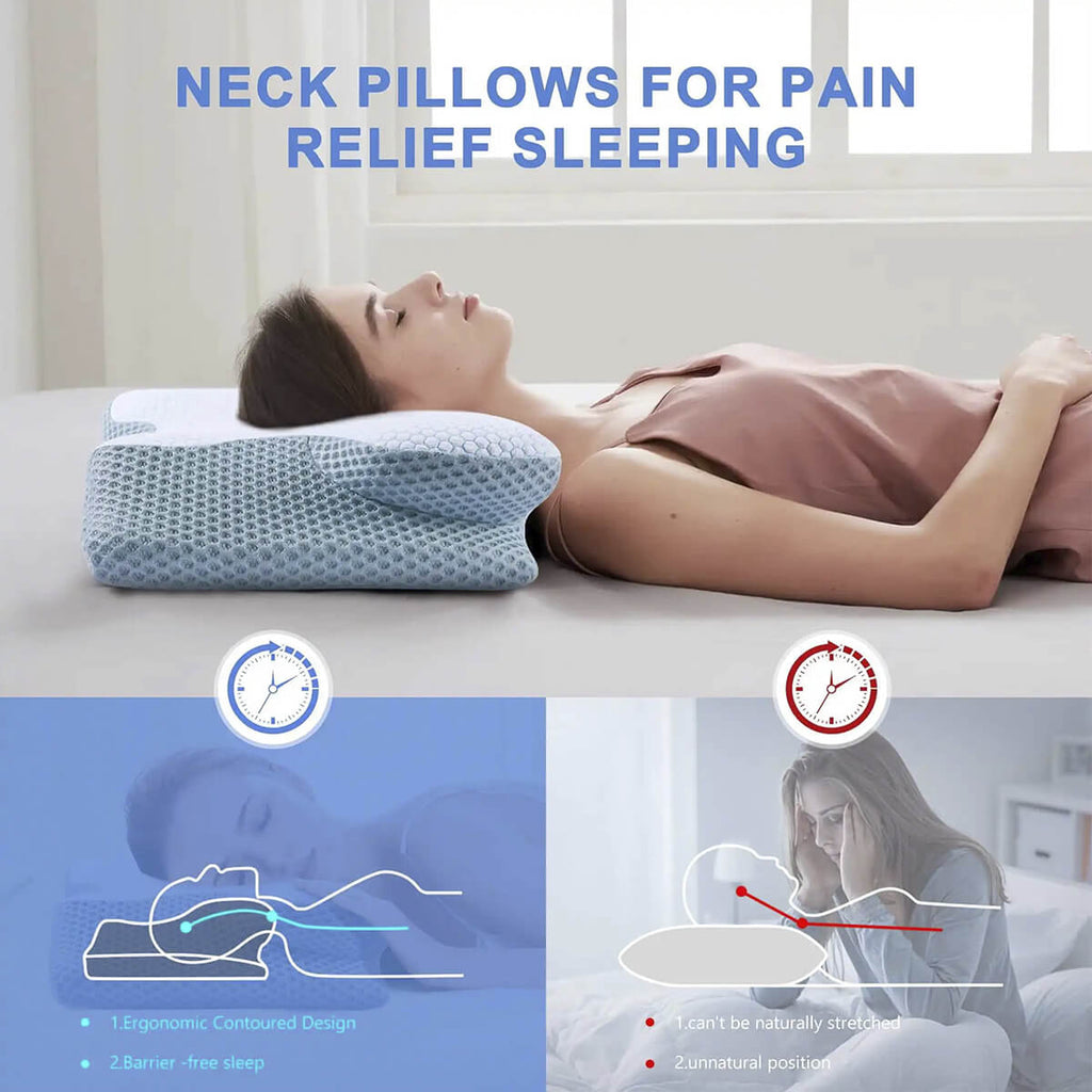 SomniCurve Nakkepude i Hukommelsesskum med Kølende Betræk