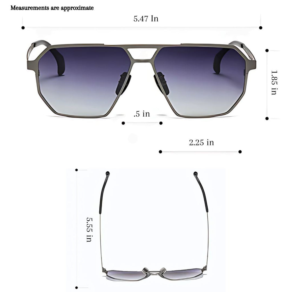 エアロノヴァ チタニウム アビエーター 偏光UV400レンズ付き