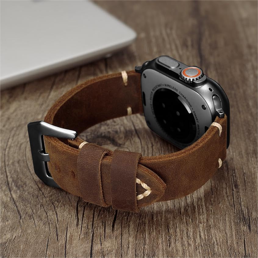 Curea din piele vintage Marlowe pentru Apple Watch | Petprovac