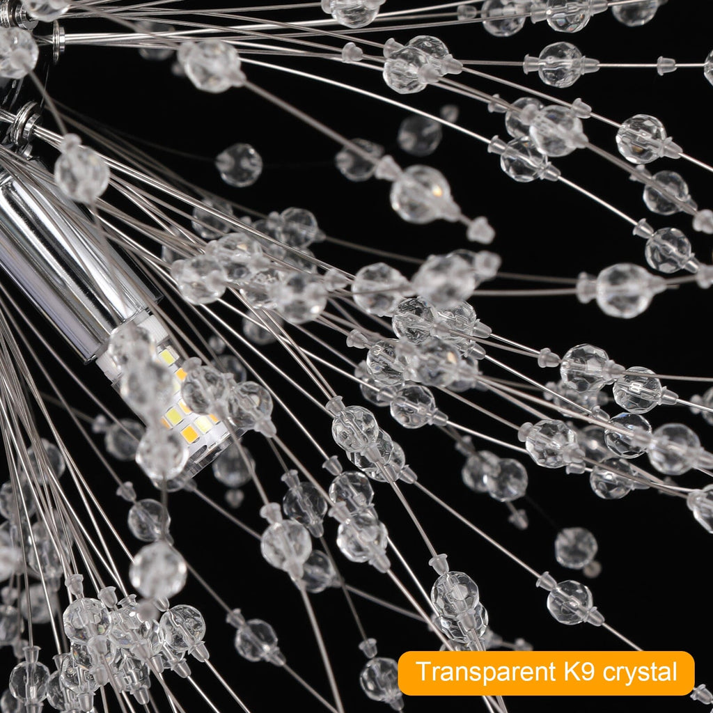 Asterra Modern Crystal Dandelion Pendant Ceiling Light