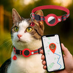 Collare GPS per Gatti Riflettente a Rilascio Rapido per Visibilità