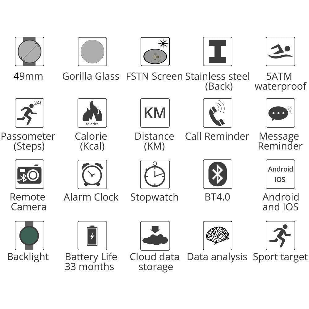 KairoPulse Pro Jam Tangan Pintar Penjejak Aktiviti 24 Jam dengan Pedometer dan Pemasa