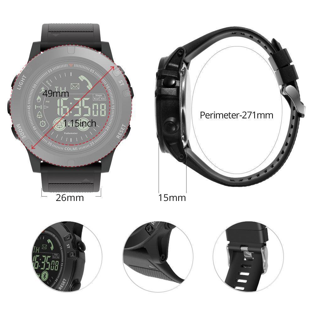 KairoPulse Pro Jam Tangan Pintar Penjejak Aktiviti 24 Jam dengan Pedometer dan Pemasa