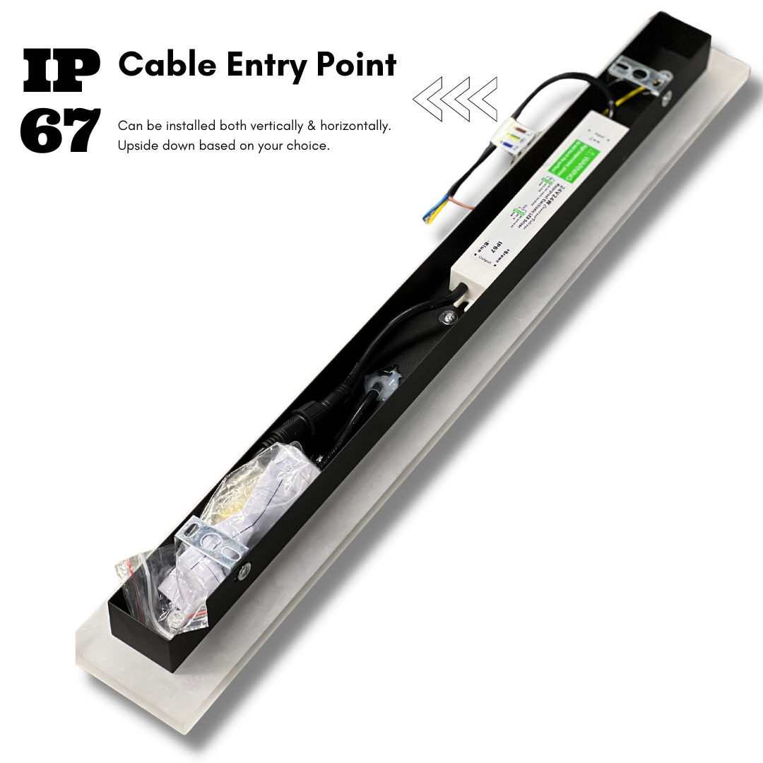 Frostline Lineær Udendørs Væglampe med Akrylglas